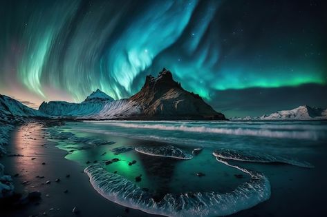 Photo beautiful northern lights landscap... | Premium Photo #Freepik #photo #wallpaper #background-wallpaper #night-sea #panorama Northern Lights Desktop Wallpaper Hd, Landscape Pc Wallpaper Hd, Best Wallpaper For Laptop Hd, Wallpapers Landscape Desktop, Northern Lights Wallpaper Laptop, Aesthetic Galaxy Wallpaper Desktop, 4k Landscape Wallpaper For Laptop, Northern Lights Wallpaper Desktop, Beautiful Landscapes Wallpaper Laptop