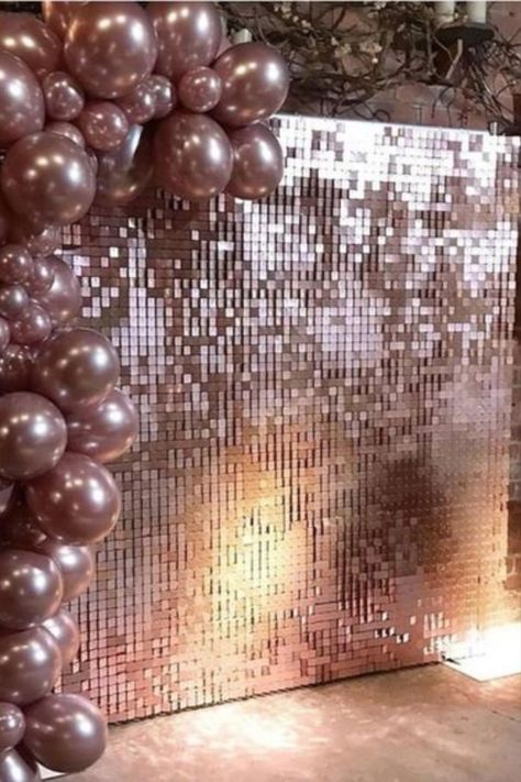 Shimmer Wall Backdrop, Photo Booth Wedding, Deco Ballon, Sequin Wall, Disco Party Decorations, Booth Wedding, 21st Birthday Decorations, Sequin Backdrop, Shimmer Wall