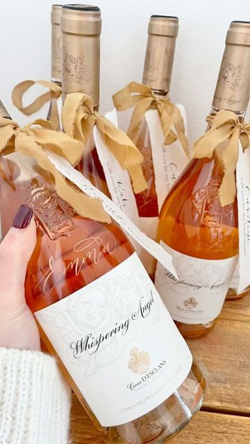 Wine Bridesmaid Proposal, Whispering Angel, Bridemaids Gifts, Bridesmaid Box, Will You Be My Bridesmaid, Personalized Wine, Personalized Wedding Gifts, Bridesmaid Proposal, Silk Ribbon