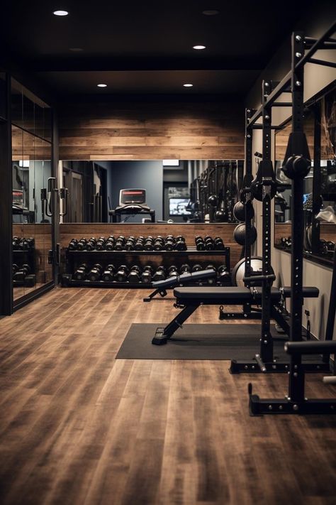 Home Gym Interior Design Ideas, Home Outdoor Gym, Home Gym Interior Design, Adu Conversion, Gym Interior Design Ideas, Home Gym Interior, Home Gym Design Ideas, Garage Adu, Gym Design Ideas