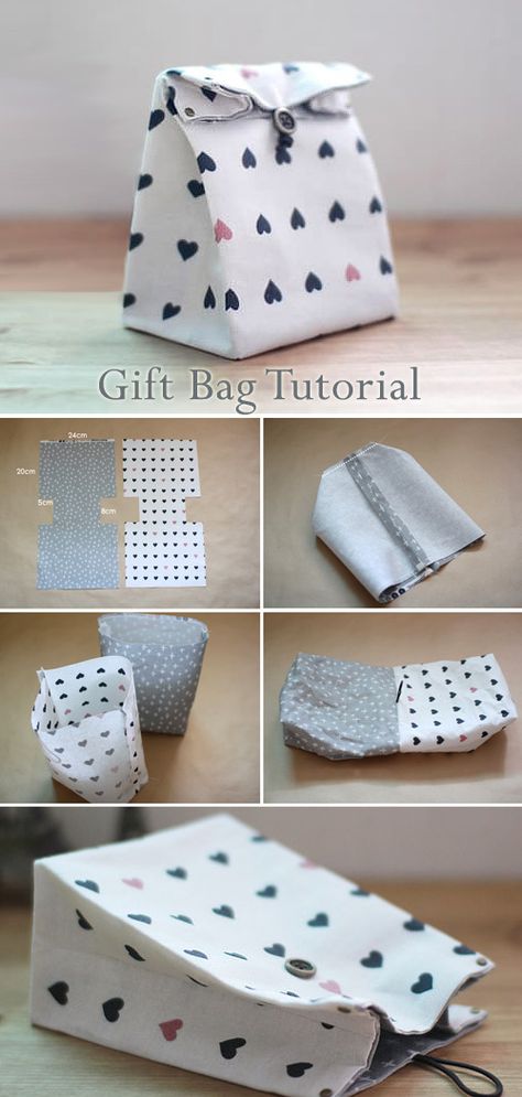 Fabric Gift Bag Tutorial Gift Bag Tutorial, Projek Menjahit, Diy Sy, Fabric Gift Bag, Sac Diy, Gift Bags Diy, Diy Step By Step, Trendy Sewing, Beginner Sewing Projects Easy