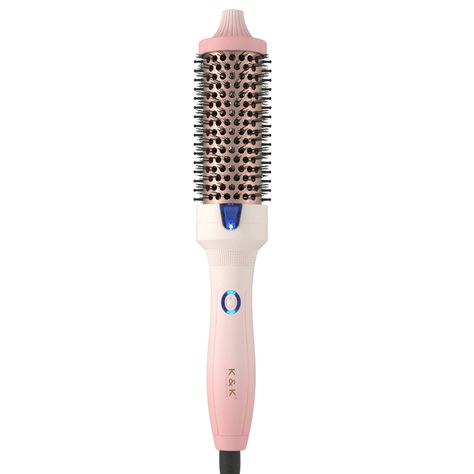 K&K Hot Hair Brush, Keratin Protect Heated Barrel Thermal Brush, Ionic Smooth Shine Volumize Comb, Dual Voltage Hair Straightener Curler Styling Tool 32mm : Amazon.co.uk: Beauty Hot Hair Brush, Thermal Brush, Hair Straightener And Curler, Aesthetic Editing Apps, K K, Hairstyles For School, Styling Tools, Hair Brush, Keratin