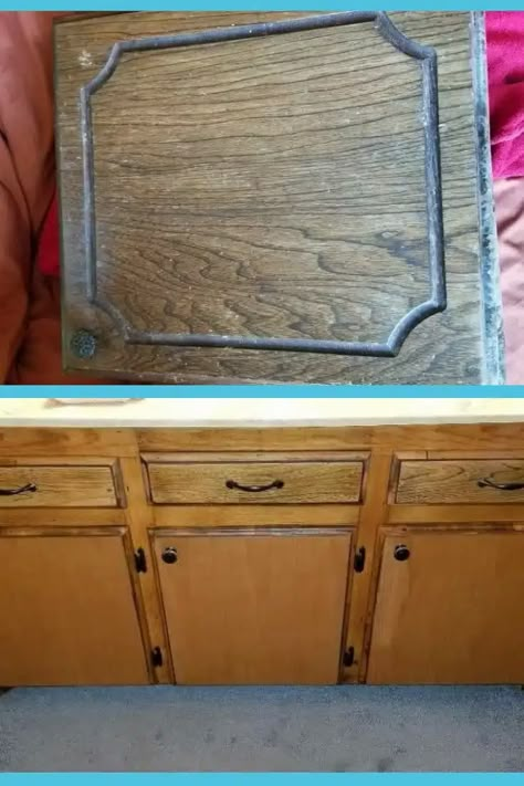 Update Old Kitchen Cabinets, Update Old Kitchen, Old Kitchen Cabinet Makeover, Kitchen Renovation Hacks, Refurbished Kitchen Cabinets, Easy Kitchen Organization, Kitchen Cabinets Trim, Cabinet Door Makeover, Kitchen Cabinets On A Budget