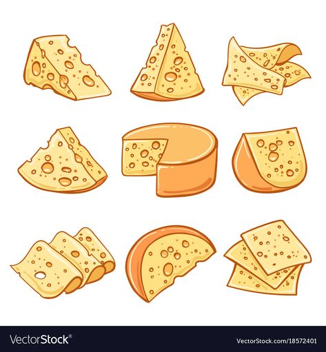 Block Of Cheese Drawing, Cheese Doodle Drawing, Cheese Cartoon Cute, Cute Cheese Drawing, Cheese Illustration Design, Cheese Tattoo, Cheese Vector, Cheese Doodle, Cheese Cartoon