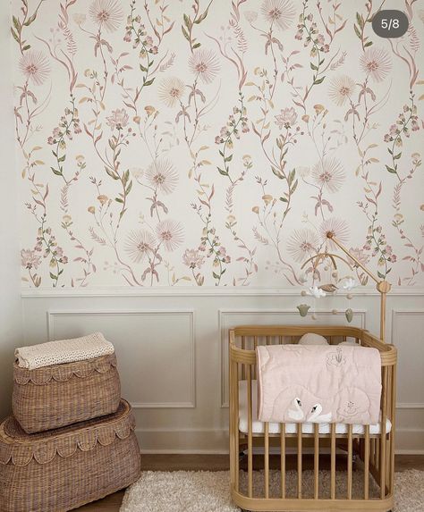 Baby Aesthetics, Nursery Rooms, Big Girl Bedrooms, Baby Room Themes, Toddler Girl Room, Wainscoting Panels, Nursery Room Design, Baby Room Inspiration