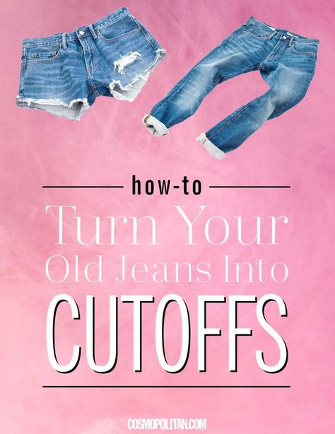 So when I set out to make cutoff shorts from an old pair of jeans, I wanted to find the simplest, quickest way to do it, and I think I did. Watch the video and follow the steps below to find out how to make your own. Diy Denim Shorts, Diy Jean Shorts, Diy Clothes Refashion Videos, Diy Ripped Jeans, Diy Clothes For Women, Diy Summer Clothes, Diy Clothes Refashion, Shorts Tutorial, Diy Clothes Videos