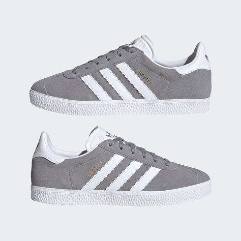 Adidas Gazelle Shoes, Gazelle Adidas, Gazelle Shoes, Striped Shoes, Des Baskets, Cloud White, Shoes Adidas, Grey Adidas, Adidas Gazelle