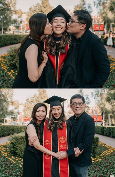 USC Graduation Portraits With Family of Class of 2022 in Los Angeles, California Family Graduation Pictures, Graduation Cap Design Ideas, Convocation Photography, Poses For Graduation, Cap Design Ideas, Poses For Graduation Photos, Usc Graduation, Graduation Pic Ideas, Nursing Graduation Pictures