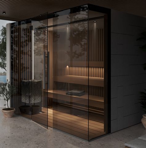 Stunning new sauna room from Tylö🥳
Reflection is the innovative sauna room that combines sleek design and luxurious features. With its smokey black tinted 8 mm glass and flush mounted design, it offers a seamless and visually stunning experience, transforming any room into a tranquil oasis. Here’s some of the things that makes it truly unique Sauna Bathroom Design, Modern Saunas, Home Spa Room, Sauna Steam Room, Sauna Design, Spa Interior, Salon Suites, Sauna Room, Home Gym Design