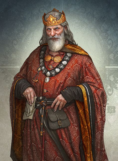 Realms of Mayhem - king by Kerem Beyit King Character Design, Kerem Beyit, Heroic Fantasy, High Mountain, Fantasy Portraits, Fantasy Races, Human Male, Rpg Characters, Fantasy Male