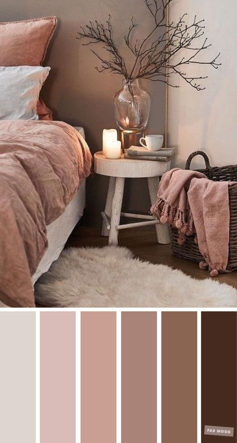 Mauve and brown color scheme for bedroom - Earth Tone Colors For Bedroom Bedroom Colour Schemes Neutral, Colors For Bedroom, Beautiful Bedroom Colors, Design Ložnic, Brown Color Schemes, Earth Tone Colors, Room Color Schemes, Bedroom Color Schemes, Bedroom Color