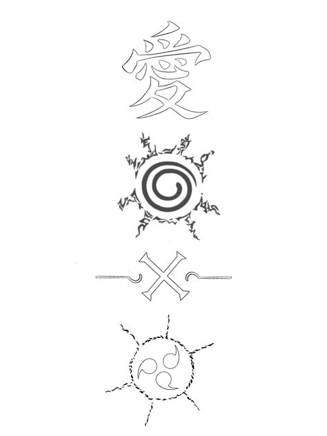 Naruto Village Symbols Tattoo, Anime Tattoos Symbols, Naruto Sun And Moon Tattoo, Hidden Anime Tattoos, Naruto Tattoo Ideas Small Symbols, Anime Tattoos Minimalist, Simple Anime Tattoos Demon Slayer, Amine Tattoos Ideas, Naruto Tattoo Drawings