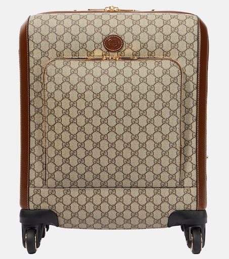 GG Supreme Small carry-on suitcase in beige - Gucci | Mytheresa Gucci Suitcase, Gucci Travel, Jessica Hall, Designer Luggage, Animal Room, Material World, Carry On Suitcase, Material Girls, Gucci Men