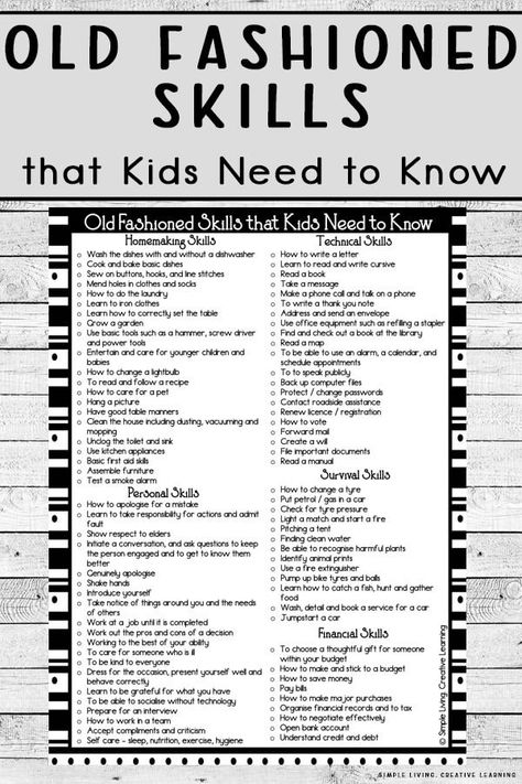 80+ Old Fashioned Skills that Kids Need to Know New Skill To Learn List, Fun New Skills To Learn List, Old Skills To Learn, Useful Skills To Learn List, Must Learn Skills, Cool Skills To Learn List, Homestead Skills List, Practical Skills For Adults, Skills To Learn In Your 20s List