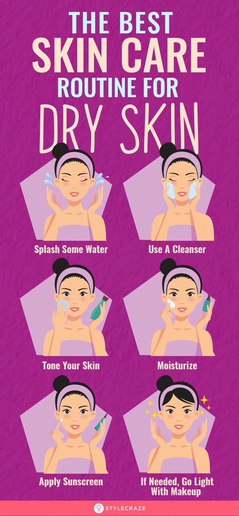 The Best Skin Care Routine For Dry Skin: There are a lot of concerns associated with dry skin, such as flakiness and itching. However, with proper care, you can tackle these problems. Following a consistent daily skin care routine for dry skin is the trick to achieving moisturized and dewy skin. Here’s what you need to do to achieve that. #Skin #Skincare #SkincareTips #DrySkin #SkincareRoutine Skin Care Routine At Home, Routine For Dry Skin, Dry Skin Routine, Dry Skin Care Routine, Face Skin Care Routine, Dry Skin On Face, Diy Skin Care Routine, Dry Skin Remedies, The Best Skin Care