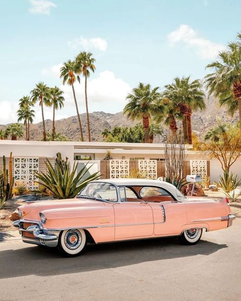 Mid Century Palm Springs, Palm Springs Party, Vintage Palm Springs, Palm Springs Aesthetic, Palm Springs Mid Century Modern, Paul Fuentes, Palm Springs California, Car Classic, Barbie Style