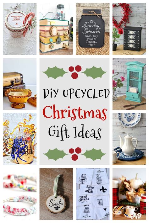 Who wants some DIY Christmas gift ideas? Here are several ideas from the Thrift Store Decor Team using upycled thrift store finds. Your friends and relatives will love them. #upcycle #thriftstoremakeover #thriftstorefinds #chalkpaint #stencil #candles #bookmarks #bracelets #jewelryboxes Diy Upcycled Christmas Gifts, Spoon Gifts Ideas, Repurposed Gift Ideas, Thrift Store Diy Candles, Upcycling Thrift Store Finds, Upcycled Holiday Decor, Christmas Thrift Store Diy, Upcycle Gifts Diy, Thrift Store Christmas Gift Ideas