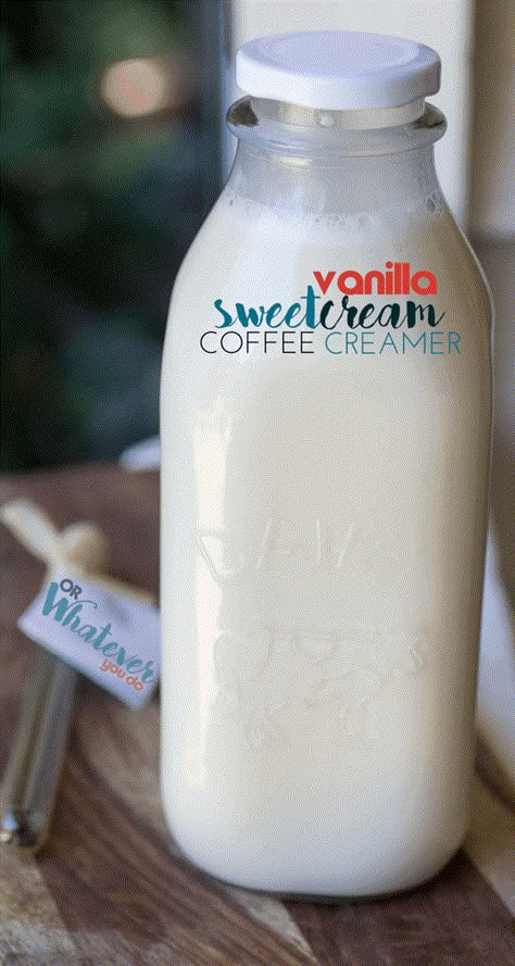 Sweet Cream Coffee Creamer, Diy Coffee Creamer, Coffee Creamer Recipes, Vanilla Sweet Cream, Vanilla Coffee Creamer, Homemade Coffee Creamer, Coffee Creamer Recipe, Creamer Recipe, Coffee Creamers