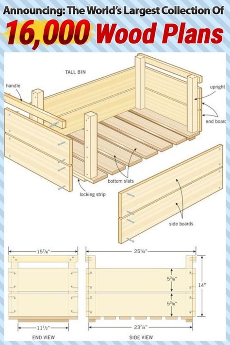 Diy Produce Storage, Storage Bins Diy, Diy Storage Trunk, Diy Food Storage, Basic Woodworking, Produce Storage, Mother Earth News, Painted Furniture Diy, Diy Storage Boxes