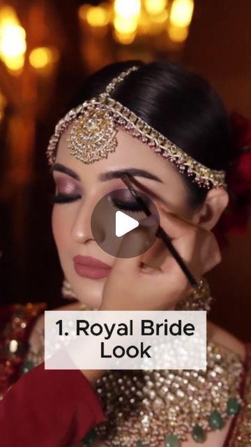 Shiny Glow Makeup Studio on Instagram: "Book Your Appointment Today 🪄💎 . . Here's the 5 most viral bridal looks: 1. Royal Bride Look 2. Glass Skin Nude Bride Look 3. Bollywood Bride Look  4. Rajasthani Bride Look  5. Signature Bride Look . . . #royalbride #glassskinmakeup #bollywoodbride #rajasthanibride #signaturebride #makeuplook #viralmakeup #explore" Royal Bridal Makeup Look Indian, Royal Makeup Looks Indian, Self Bridal Makeup Indian, Bridal Looks Indian Brides 2024, Royal Bride Look Indian, Indian Makeup Looks Wedding Bride, 2024 Bridal Makeup, Bridal Nude Makeup, Wedding Glow Up