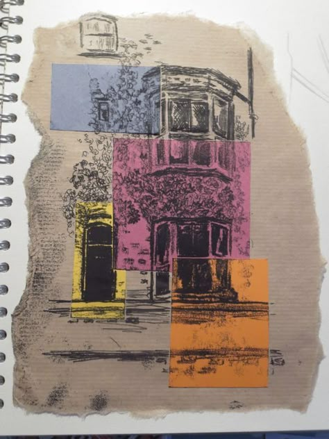 Art Sketchbook Backgrounds, Gcse Art Ideas, Art A Level, Landmarks Art, Architecture Drawing Plan, A Level Art Sketchbook, Gcse Art Sketchbook, Architecture Sketchbook, Architecture Collage