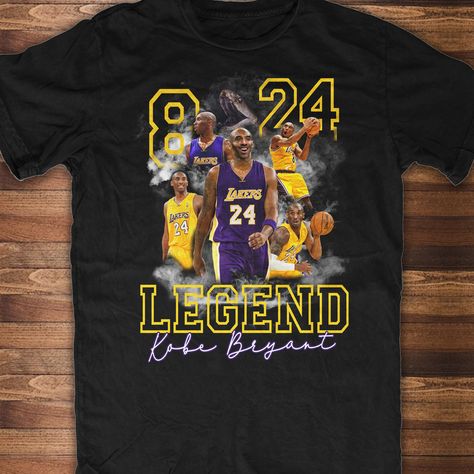 KOBE BRYANT Kobe Bryant Tshirt Ideas, Kobe Bryant Shirt, Mamba Forever, Nba Apparel, Bryant Basketball, Kobe Bryant Poster, Kobe Bryant 8, Kobe Mamba, Lakers T Shirt