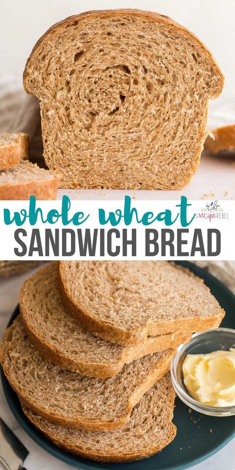 Wheat Sandwich Bread Recipe, Whole Wheat Sandwich Bread, Wheat Sandwich Bread, Wheat Bread Recipe, Wheat Recipes, Easy Easter Hairstyles, Bread Maker Recipes, Sandwich Bread Recipes, Homemade Bread Easy