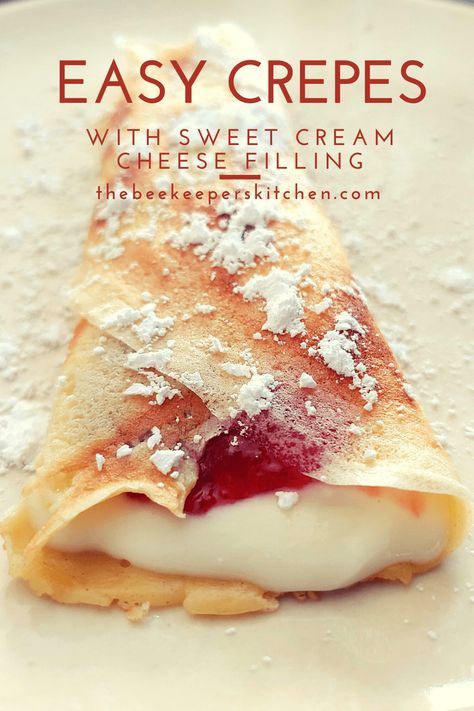 Peach Cheesecake Shortbread Bars - The Beekeepers Kitchen Dessert Crepes, Sweet Crepes Recipe, Easy Crepe Recipe, Crepes Filling, Crepes Recipe, Crepe Recipe, Sweet Crepes, Crepe Recipes, Sweet Cream