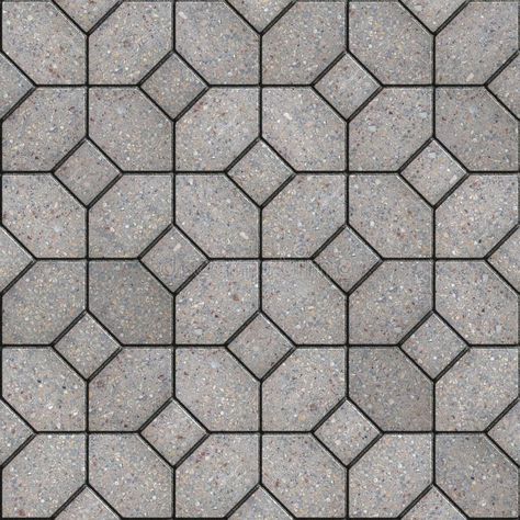 Paving Slabs. Seamless Tileable Texture. stock photo Paving Texture, Paving Pattern, Paver Blocks, Paving Design, Exterior Tiles, Game Textures, Floor Texture, Tile Texture, Brick Texture