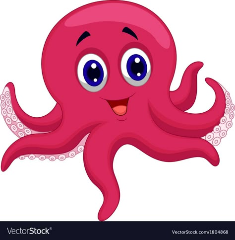 Octopus Cartoon, Animale Marine, Cartoon Sea Animals, Baby Octopus, Cute Octopus, Cartoon Fish, Baby Penguins, Animal Clipart, Baby Shark