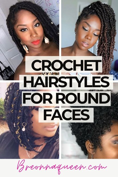 Black Hairstyles For Round Faces, Kids Crochet Hairstyles, Best Crochet Hair, Hair Styles For Round Faces, Crochet Hairstyles, Curly Crochet Hair Styles, Vacation Hairstyles, Crochet Braid Styles, Crochet Braids Hairstyles