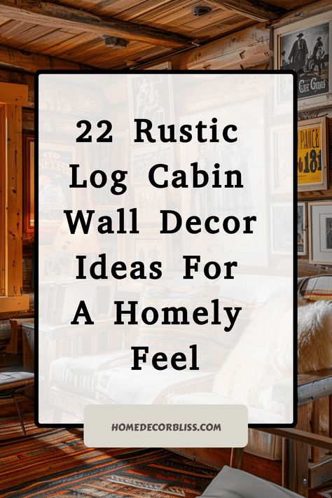 Explore a collection of 22 charming rustic log cabin wall decor ideas to create a cozy and inviting atmosphere in your home. These delightful decor ideas will add warmth and character to any space, giving it that homely feel you've been looking for. Whether you're a fan of traditional wood accents or chic modern rustic design, there's something here for everyone. From beautiful wooden signs to unique DIY projects, these ideas are sure to inspire your next decorating adventure. Entryway Ideas Wood Wall, Vintage Rustic Home Decor, Primitive Wall Decor Ideas, Cabin Wall Decor Ideas, Log Cabin Decorating Ideas, Winter Gazebo, Small Cabin Decor, Cozy Cabin Decor, Antler Wall Decor