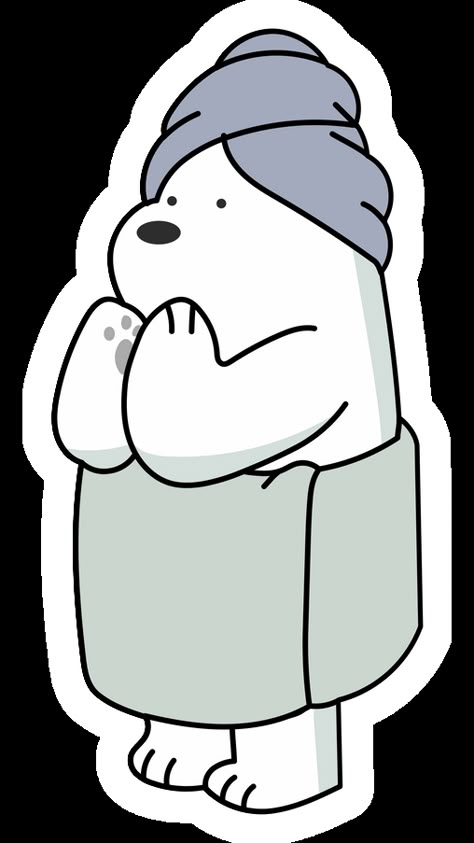 Ice Bear We Bare Bears Drawing, We Bare Bears Ice Bear Wallpaper, We Are Bears Ice Bear, Door Painting Ideas Bathroom, We Bare Bears Coloring Pages, We Bear Bears Drawing, Showering Drawing, We Bare Bears Polar Bear, Ice Bear Painting