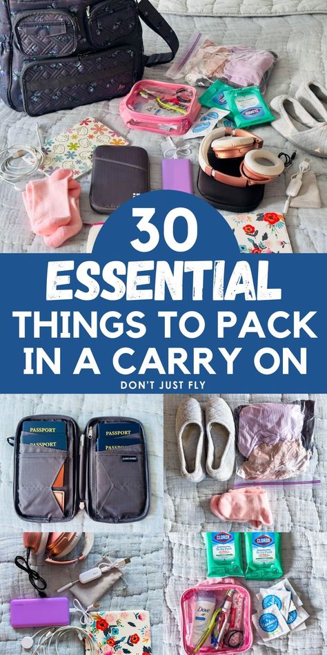 Carry On Packing List for International Flights Luggage Packing List, International Packing List, Carry On Packing List, Airplane Carry On, List To Make, International Travel Essentials, Things To Pack, Carry On Essentials, Emergency Essentials