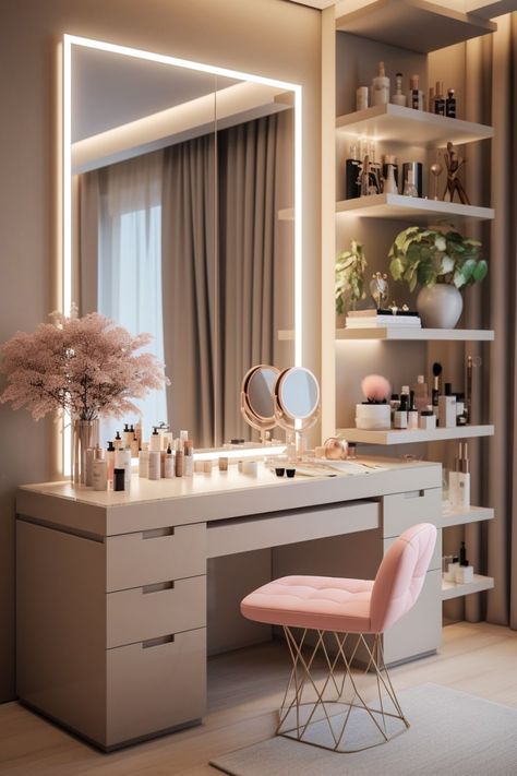 beauty room design  room ideas for small rooms  room  decor ideas  room decor beauty room beauty room design beauty salon interior Stylish Room Decor, Dressing Room Decor, Dressing Table Design, Interior Design Your Home, Home Design Living Room, Room Makeover Bedroom, Dressing Room Design, Balcony Ideas, Decor Home Living Room