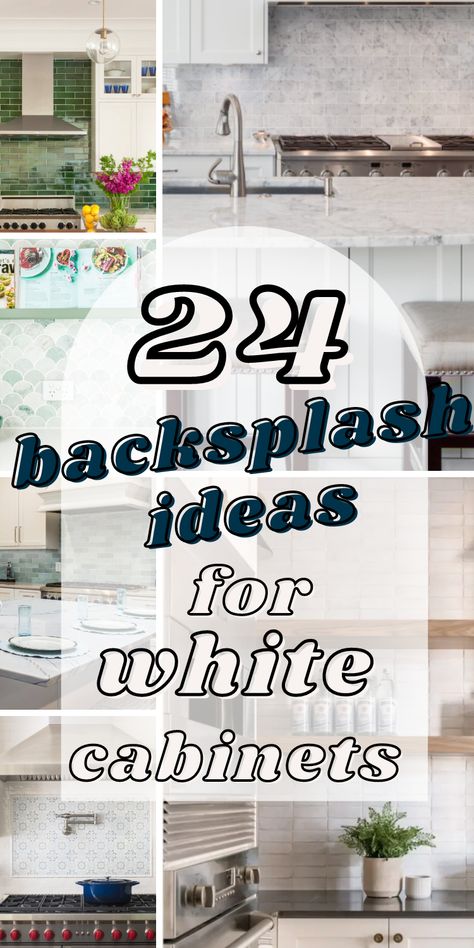 Backsplash Kitchen White, Kitchen Cabinets And Backsplash, Kitchen White Cabinets, Backsplash Kitchen White Cabinets, Backsplash For White Cabinets, Kitchen Backsplash Trends, Backsplash With White Cabinets, Backsplash Trends, Kitchen Design Countertops