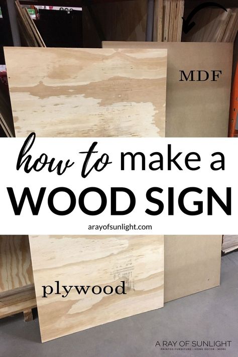 How To Make A Sign On Wood, Diy Large Wood Sign, Make Your Own Signs Wood Diy, Make Wood Signs, Make A Sign On Wood, Diy Farmhouse Sign Frame, Diy Wood Signs Cricut, Wood Wall Signs Diy, How To Paint Signs On Wood