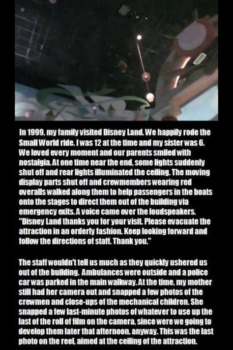 Disneyland - Creepypasta Creepy Things, Scary Stuff, Scary Creepy, Creepy Stuff, When You See It, Scary Stories, Horror Stories, Small World, Reaction Meme