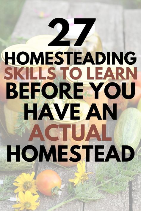 Click through for 27 homesteading skills you can learn as a total beginner.. BEFOR you have an actual homestead. Self-sufficient skills to learn while you're homestead dreaming! Homestead Skills, Self Sufficient Homestead, Happy Homemaking, Homesteading For Beginners, Homesteading Diy, Homestead Life, Homesteading Ideas, Homestead Farm, Homestead Gardens