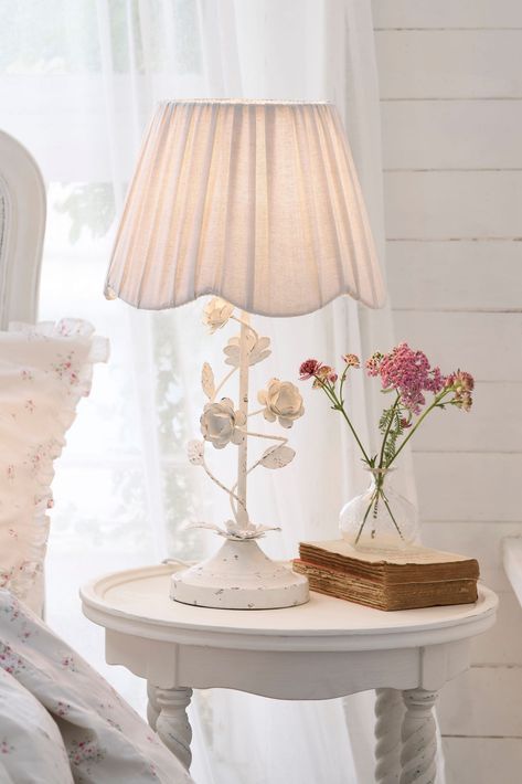 Shabby Chic by Rachel Ashwell White Distressed Floral Table Lamp -  white Shabby Chic Chandelier, Chic Chandelier, Rachel Ashwell Shabby Chic, Chic Lamp, Shabby Chic Lamps, Shabby Chic Room, Table Lamps Living Room, Romantic Shabby Chic, Rachel Ashwell