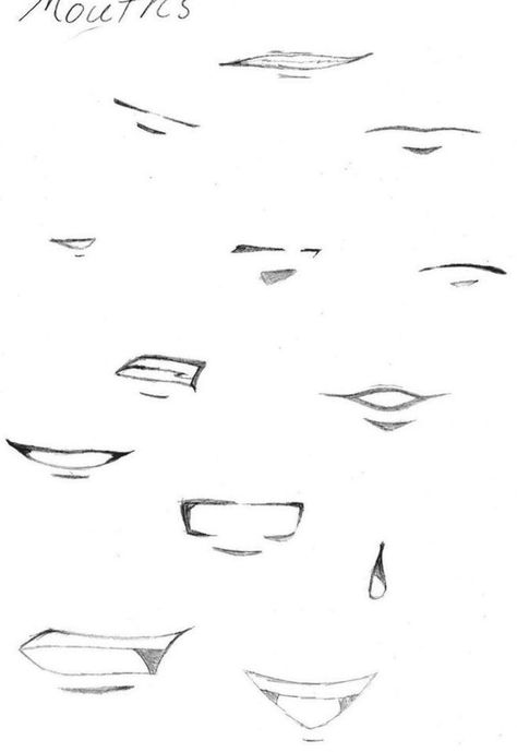 Face Drawing Lips, Mouth Drawings, Manga Mouth, Anime Mouth Drawing, Anime Mouth, Anime Nose, Lips Sketch, Drawing Lips, Anime Mouths