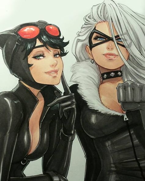 Chat with Catwoman & Black Cat - Total: 887 chats, 14056 messages Catwoman And Black Cat, Catwoman Black, Catwoman Pfp, Dc Aquaman, Omar Dogan, Black Cat Comics, Images Pop Art, Batman Catwoman, Catwoman Comic