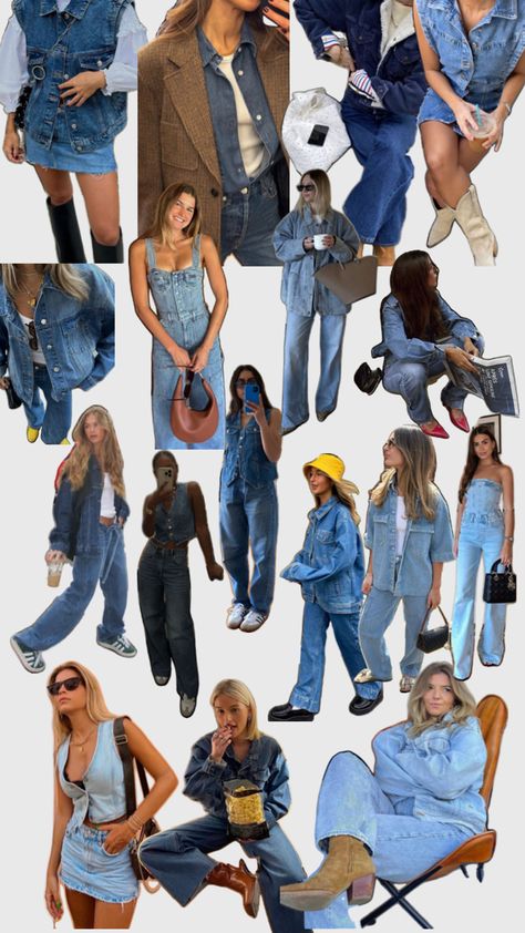 Canada Party, Denim Party, Canadian Tuxedo, Monochromatic Outfit, Festival Outfits, Festival, Clothes