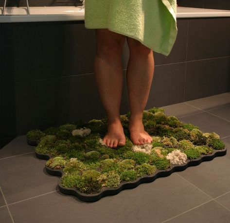 Living Moss Bathmat Moss Shower Mats, Moss Bathroom, Moss Bath Mat, Bath Mat Diy, Moss Rug, Shower Mat, Bathroom Mat, Natural Living, Bathroom Mats