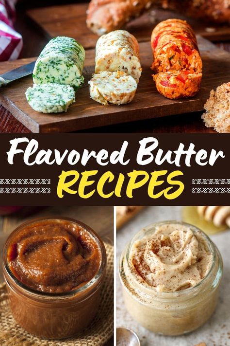 These flavored butter recipes are fantastic! They’re sweet, savory, creamy, and you 'butter' believe they'll add a new level of yum to your meals. Compound Butter Recipes, Butter Boards, Cranberry Butter, Compound Butter Recipe, Flavored Butter Recipes, Butter Recipes Homemade, Slow Cooker Apple Butter, Butter Board, Flavored Butters