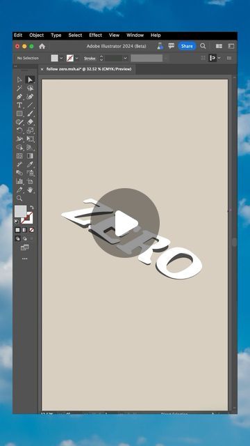 ZERO on Instagram: "Full Tutorial ⬇️

Here’s how you can create this awesome typography effect in Adobe Illustrator 😍

STEP 1️⃣

Use the Type tool and type out anything you want. Then click on the text and go to (TYPE - Create Outlines) 

STEP 2️⃣

Next go to (Effect) and select 3D & materials then rotate classic. 

In the option menu choose (Isometric Top) 

STEP 3️⃣

Now go to (Edit - Copy) 
Then (Edit - Paste in Front) change this to a solid white colour. 

STEP 4️⃣

Finally go to (Object - Envelope Distort - Make with Mesh) 

Now all you have to do is press A on your keyboard then click on a centre point and drag to your liking. 

If you found this tutorial useful be sure to FOLLOW | SHARE | SAVE for more 💫" Illustrator Tips, Logo Project, 3d Text, Luxury Logo, Mascot Design, White Colour, Design Tutorials, Adobe Illustrator, Keyboard