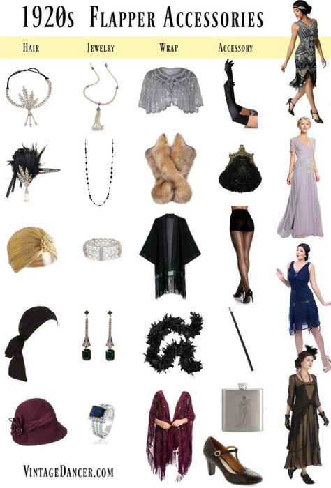 1920s Outfit Ideas, Estilo Charleston, 1920s Outfit, 20’s Fashion, 20s Outfit, Gatsby Party Outfit, Gatsby Outfit, Look Gatsby, Flapper Outfit