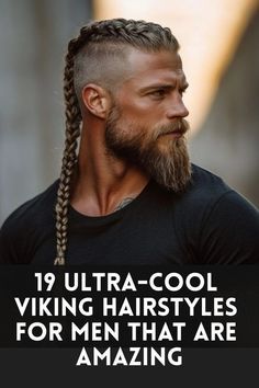 Hair Style Men Viking Hair And Beard Styles, Men’s Long Hair Shaved Sides, Viking Braids Men Long Hair, Viking Hair Braids Male, Viking Mens Hairstyles, Viking Men’s Braid, Easy Viking Hair Men, Viking Look Men, Viking Man Hair