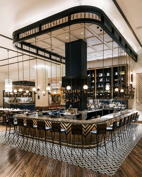 For Marcus Samuelsson’s first standalone restaurant in the capital, Parts and Labor Design pays homage to the chef’s multicultural heritage and personal style. Bar Deco, Bar In Casa, Decoration Restaurant, Bar Interior Design, Luxury Bar, Bar Interior, Bar Design Restaurant, Hotel Bar, Design Hotel