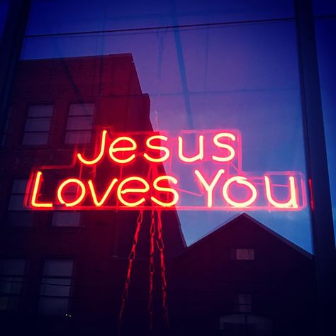 Jesus Loves You, Neon Sign in The Strip District, Pittsburgh. U Wallpaper, Jesus Loves You, Jesus Loves, Jesus, Neon, Wallpapers, On Instagram, Instagram